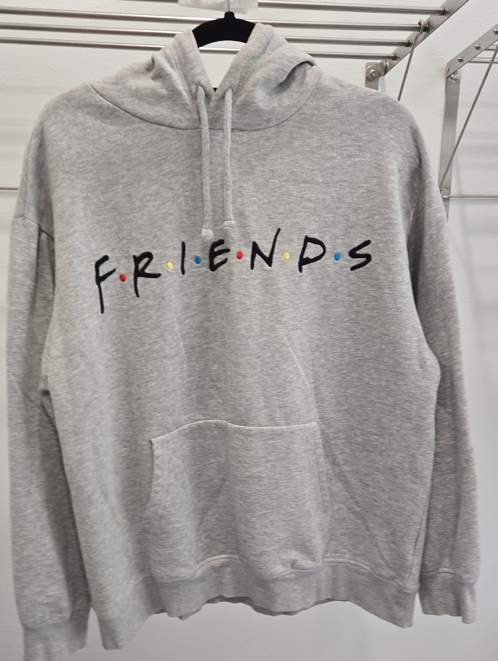 H&M Gray 'FRIENDS' Logo Zip-Up Sweater